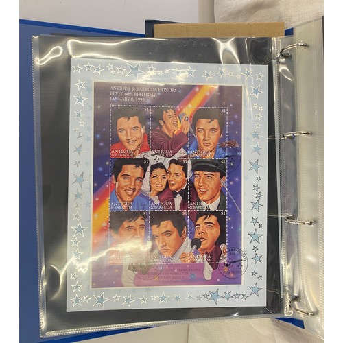 408 - Folder of Elvis The Collection collectors stamps limited edition 0247 out of 5000