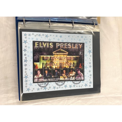 408 - Folder of Elvis The Collection collectors stamps limited edition 0247 out of 5000