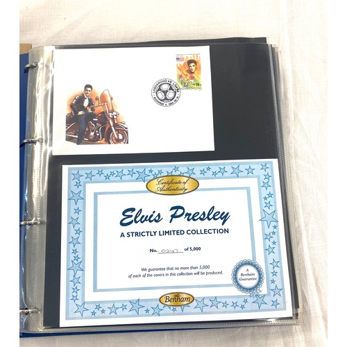 408 - Folder of Elvis The Collection collectors stamps limited edition 0247 out of 5000