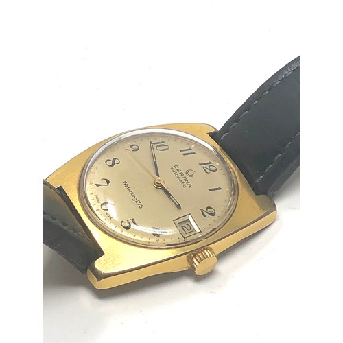 488 - Vintage certina automatic waterking 275 gents wristwatch the watch is ticking