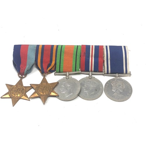 500 - ww2 mounted medal group with police long service medal to station serg george a.leloup