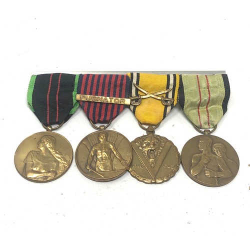 512 - ww2 mounted medal group inc french & belgium medals resistance volunteers etc