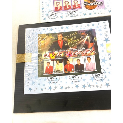 410 - Selection of Elvis Stamp sheets includes includes 70th anniversary