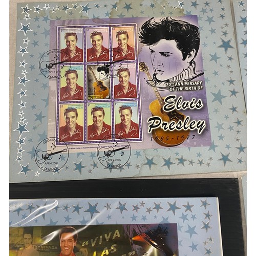 410 - Selection of Elvis Stamp sheets includes includes 70th anniversary