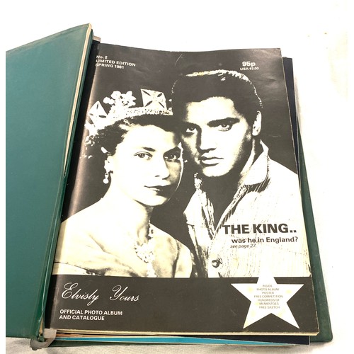 225 - 2 Folders of Elvis Presley Collectors magazines