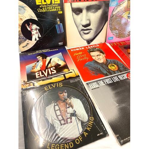 223 - Selection of 12 Elvis Presley records includes Aloha From Hawaii, Komar Laszlo, His First live Recor... 