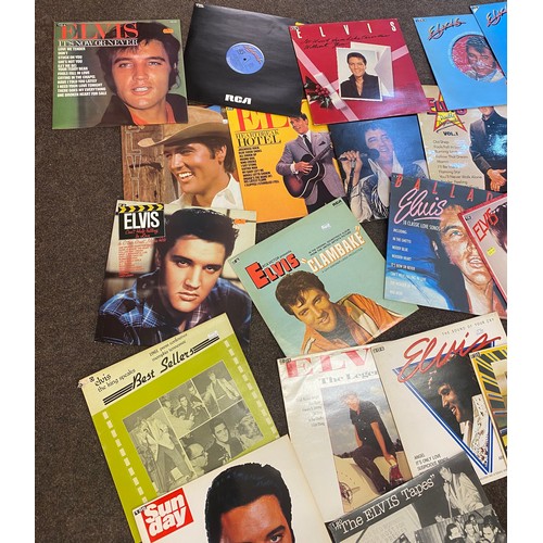 168 - Large selection of Elvis Presley Records includes I Got Lucky, Christmas Album, Inspirations etc