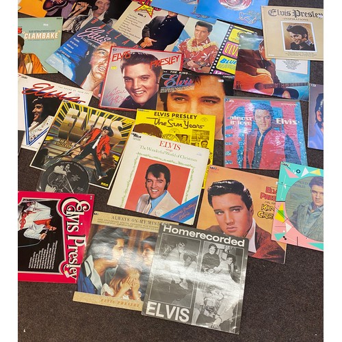 168 - Large selection of Elvis Presley Records includes I Got Lucky, Christmas Album, Inspirations etc