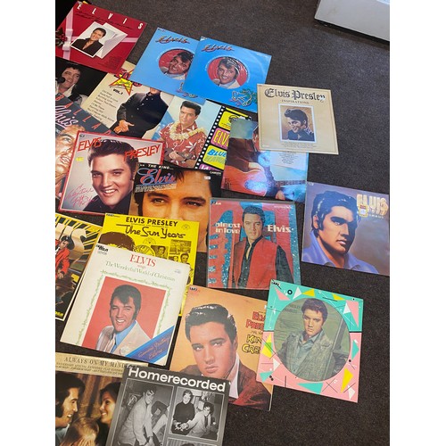 168 - Large selection of Elvis Presley Records includes I Got Lucky, Christmas Album, Inspirations etc