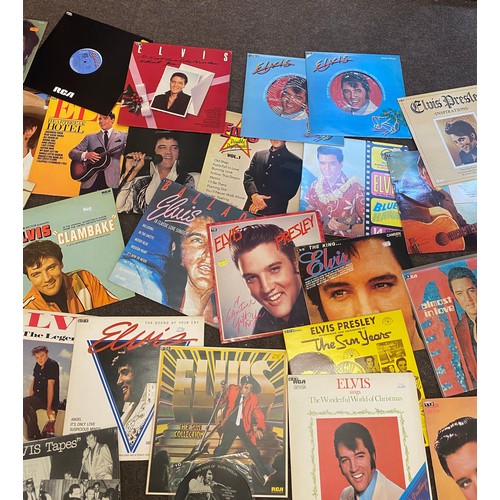 168 - Large selection of Elvis Presley Records includes I Got Lucky, Christmas Album, Inspirations etc