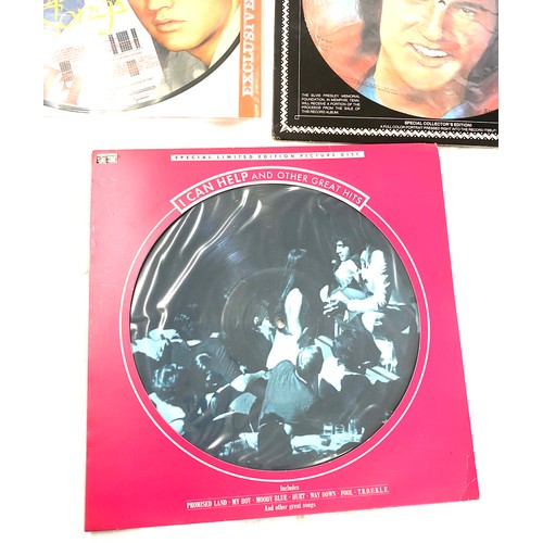 206 - Selection of Elvis Presley Picture discs includes Love Still Burning The Gospel Song etc