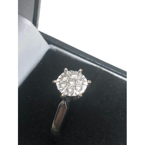 40 - 9ct white gold diamond ring weight 3.2g 0.25ct diamonds