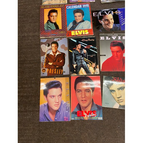 377 - Large selection of Elvis Presley collectors calendars includes years 1991, 1988, 2001 etc