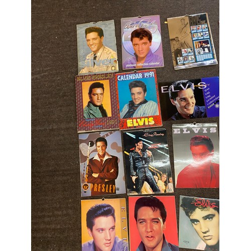 377 - Large selection of Elvis Presley collectors calendars includes years 1991, 1988, 2001 etc