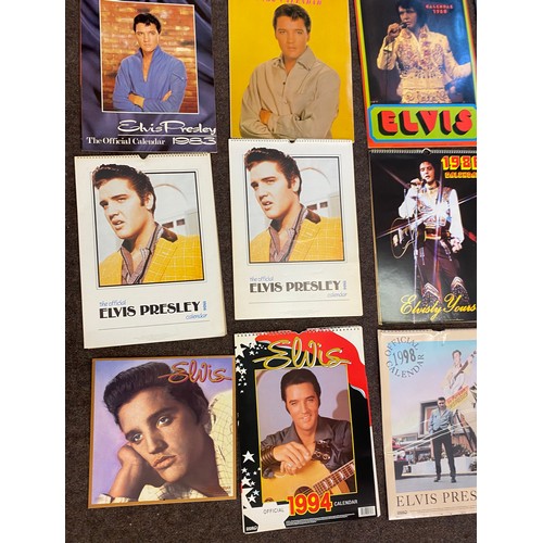 378 - Large selection of Elvis Presley collectors calendars includes years 1995, 1998  etc