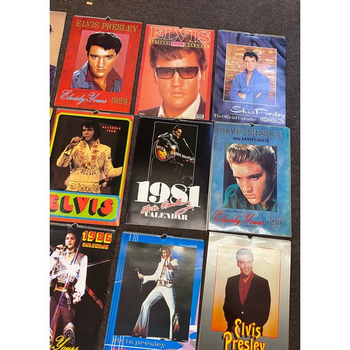 378 - Large selection of Elvis Presley collectors calendars includes years 1995, 1998  etc