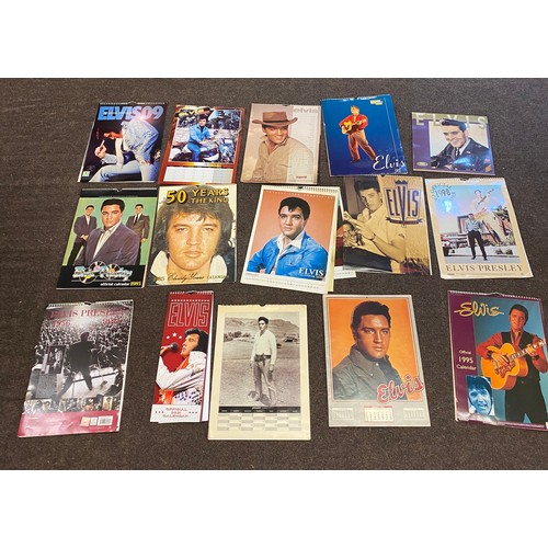 374 - Large selection of Elvis Presley collectors calendars includes years 1995, 1994, 1998 etc