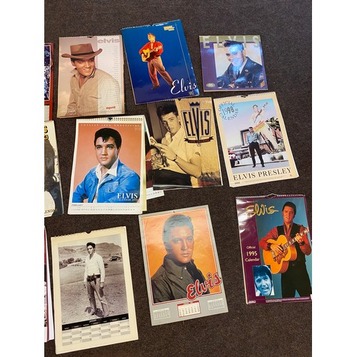 374 - Large selection of Elvis Presley collectors calendars includes years 1995, 1994, 1998 etc