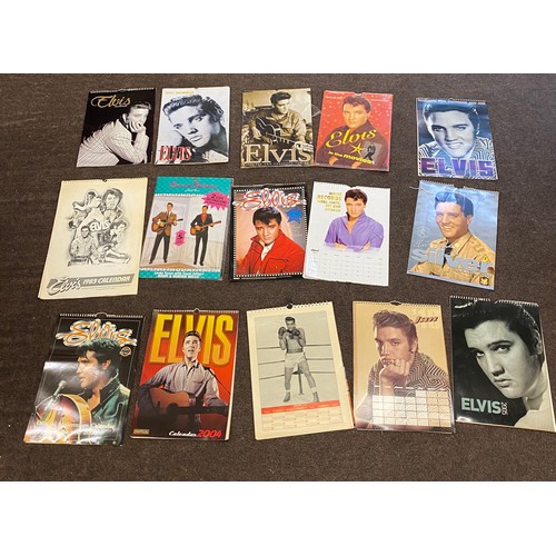 373 - Large selection of Elvis Presley collectors calendars includes years 2005, 2009, 2000 etc