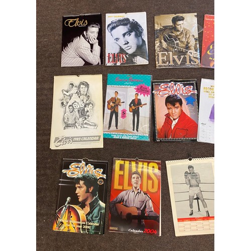 373 - Large selection of Elvis Presley collectors calendars includes years 2005, 2009, 2000 etc