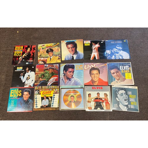 217 - Large Selection of Elvis Presley record includes Elvis Is Back, Elvis Golden Record, Elvis In Hollyw... 