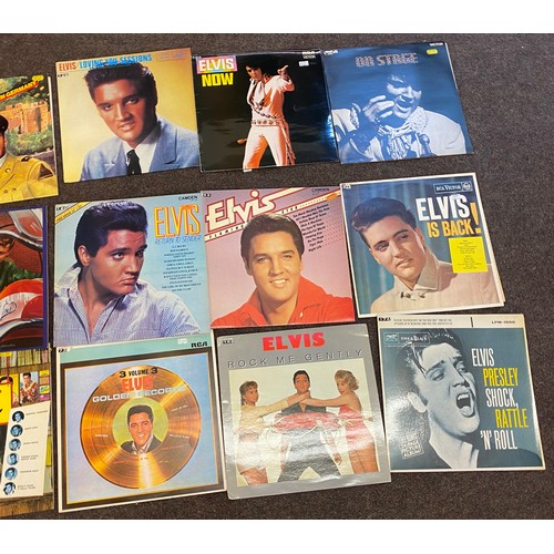 217 - Large Selection of Elvis Presley record includes Elvis Is Back, Elvis Golden Record, Elvis In Hollyw... 