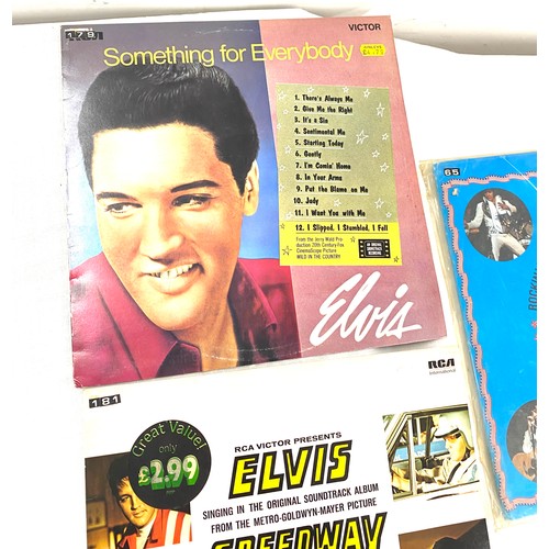 218 - Four Elvis Presley Records includes Rockin With New Years Eve, Something For Everybody, Elvis Speedw... 