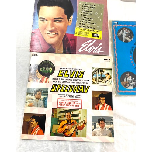 218 - Four Elvis Presley Records includes Rockin With New Years Eve, Something For Everybody, Elvis Speedw... 