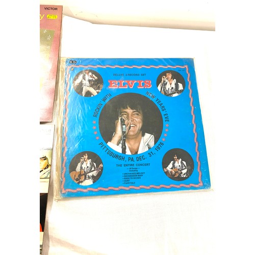 218 - Four Elvis Presley Records includes Rockin With New Years Eve, Something For Everybody, Elvis Speedw... 