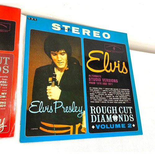 210 - 2 Elvis Presley Stereo Hi-Fi Records, Rough Cut Diamonds Volumes 1 and 2