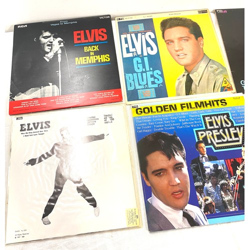 201 - Eight Elvis Presley records includes Gold Record Volume 5, Volume 4, Evlic Presley Golden Hits, Good... 