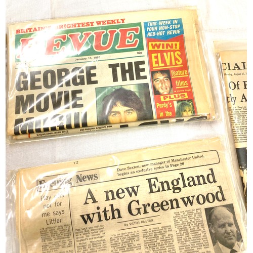 421 - Selection of Elvis Presley News Papers three from dates 17th August 1977 etc