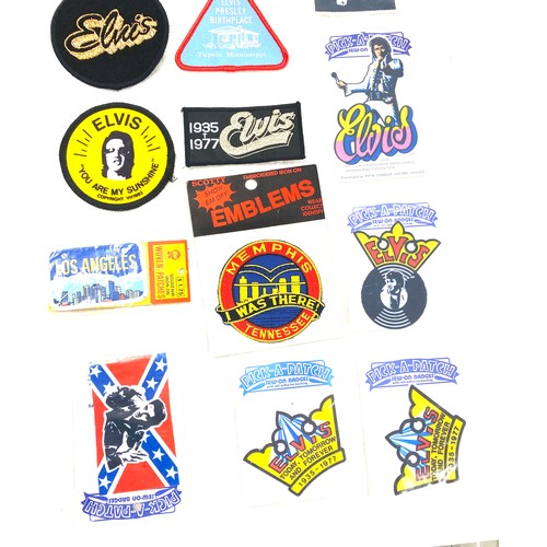 424 - Large Selection of elvis presley pick and patch badges all in original packaging