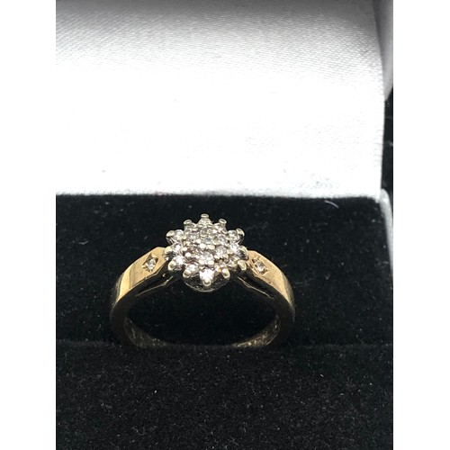 83 - 9ct gold diamond ring