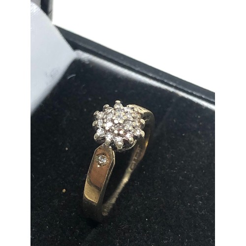 83 - 9ct gold diamond ring