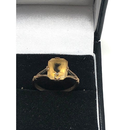 74 - 9ct gold antique citrine ring (2g)