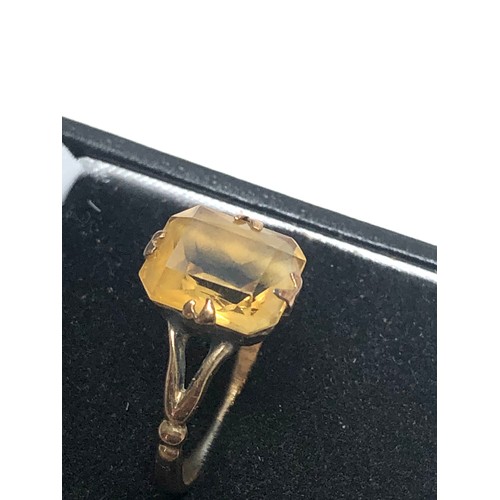 74 - 9ct gold antique citrine ring (2g)