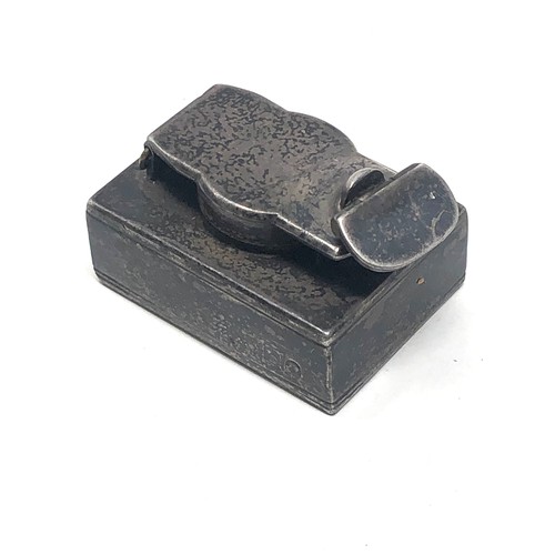 2 - Antique georgian silver travel inkwell London silver hallmarks date letter b 1817 measures approx 3.... 