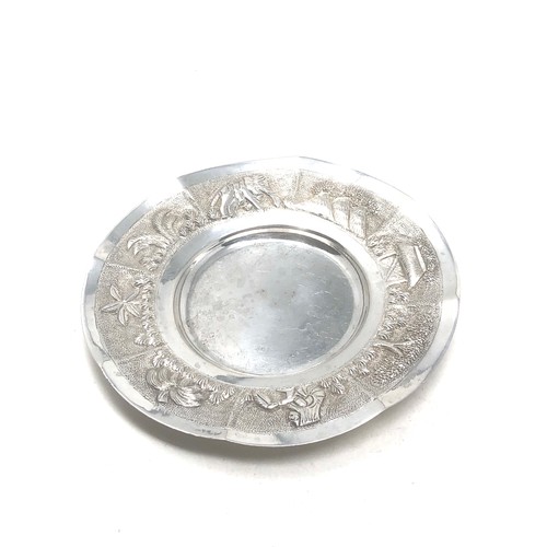 31 - Sterling indian silver shifter and plate 160g