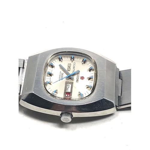 481 - Gents Vintage 1970's Swiss TITONI COSMO 99 ROTOMATIC 36000 Day/Date Wristwatch the watch is ticking ... 