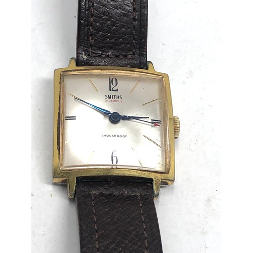 484 - Vintage smiths 21 jewel gents wristwatch not ticking