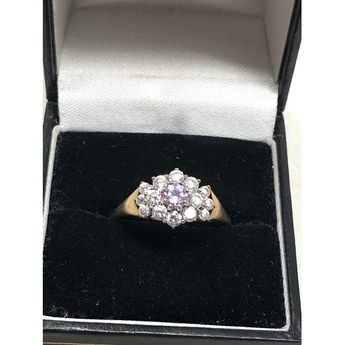 64 - 9ct  gold stone set ring 2.1g