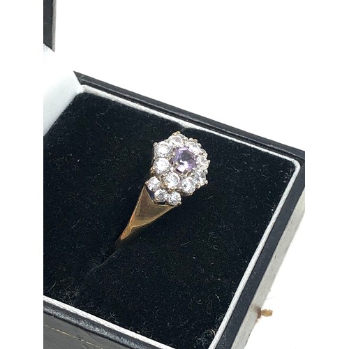 64 - 9ct  gold stone set ring 2.1g