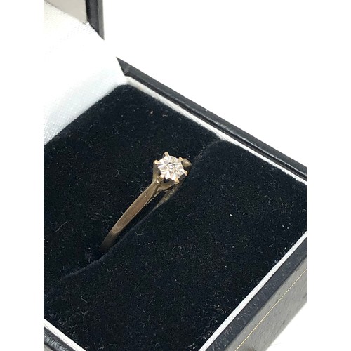 101 - 9ct gold diamond ring weight 0.8g