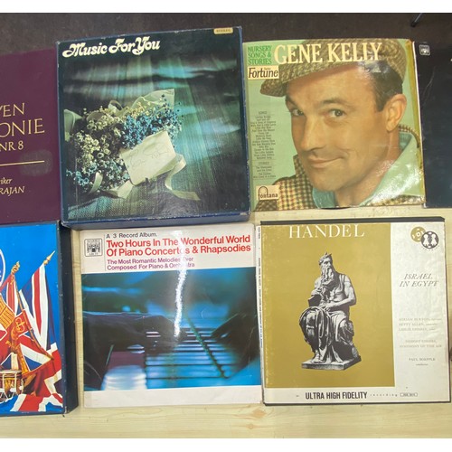 163 - Selection of records to include Happy Days, Music for you, Tunes of Glory etc