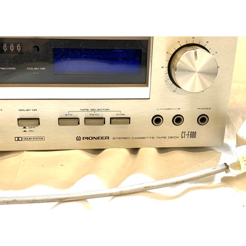 283 - Pioneer stereo cassette tape deck, CTF600, untested