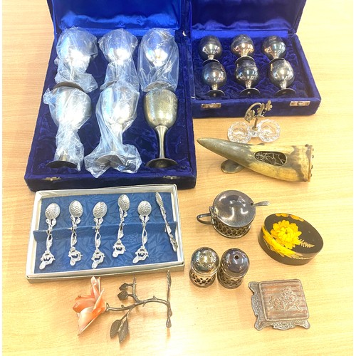 273 - Selection of miscellaneous to include glassware, pottery, silver plate etc, pair of vases are damage... 