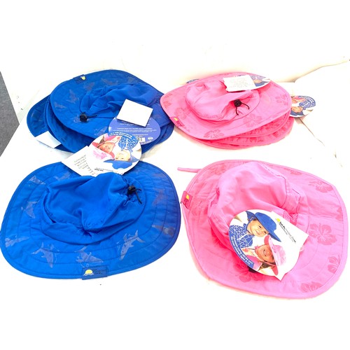 318 - Selection of childs Boys and Girls Adjustable size sun hats