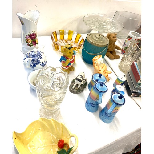 171 - Large selection of miscellaneous items includes Pottery, Glassware, Videos, copper ware etc