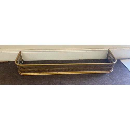 235 - Brass fire guard, approximate measurements:  Height Width 48 inches, Height 13 inches